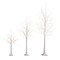 Nearly Natural Pre-Lit Birch Artificial Christmas Trees - 8' - Warm White LED Light - Set of 3